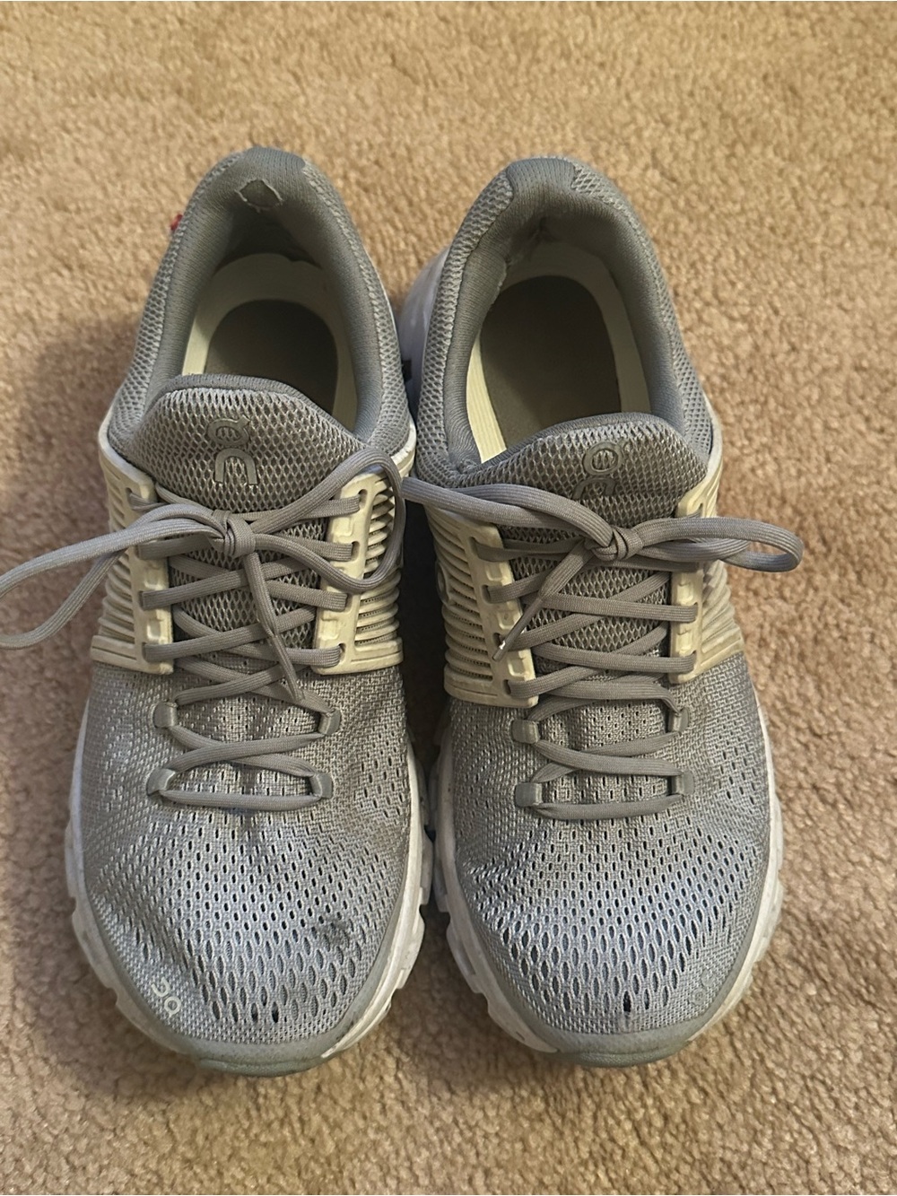 Women’s On Gray Athletic Lace-Up Running Shoes